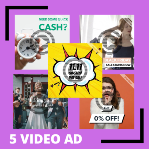 5 Video Ads (SAVE $100.05)